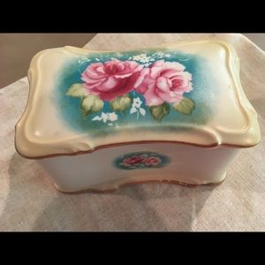 Antique  porcelain ladies dresser box
